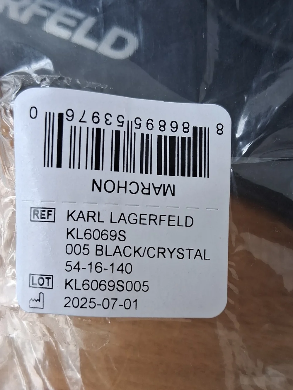Karl Lagerfeld KL6069S Black Crystal Cat Eye Sunglasses
